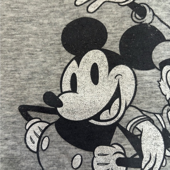 Mickey and Friends XL Womens Heathered Grey VNeck Tshirt Retro Comfy Disney - Picture 13 of 15